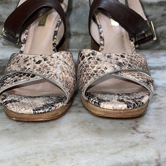 Louise et Cie Gigi Snakeskin Heeled Sandals 7 - Picture 3 of 11